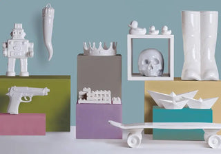 Explore Seletti’s Memorabilia: quirky gadgets and artistic decorations by Zambelli and Marcantonio in unique porcelain forms. Buy now on SHOPDECOR®