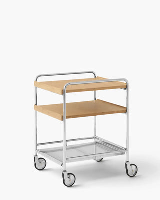 &Tradition Alima NDS2 Trolley with frame and tray Chrome & Oak - Buy now on ShopDecor - Discover the best products by &TRADITION design