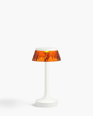 Flos Bon Jour Unplugged LED portable table lamp with crown White Amber - Buy now on ShopDecor - Discover the best products by FLOS design
