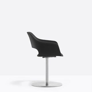 Pedrali Babila 2765 swivel armchair with brushed steel base - Buy now on ShopDecor - Discover the best products by PEDRALI design