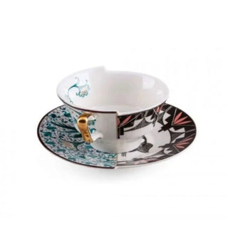 Seletti Hybrid 2.0 porcelain tea cup with saucer Aspero - Buy now on ShopDecor - Discover the best products by SELETTI design