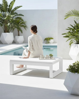 Vondom Frame Ottoman in polyethylene with upholstered cushion - Buy now on ShopDecor - Discover the best products by VONDOM design