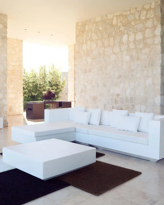 Vondom Vela sofa 90° corner module in polyethylene with upholstered cushions - Buy now on ShopDecor - Discover the best products by VONDOM design