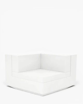 Vondom Vela sofa 90° corner module in polyethylene with upholstered cushions White 2001 Altea White 1100 - Buy now on ShopDecor - Discover the best products by VONDOM design